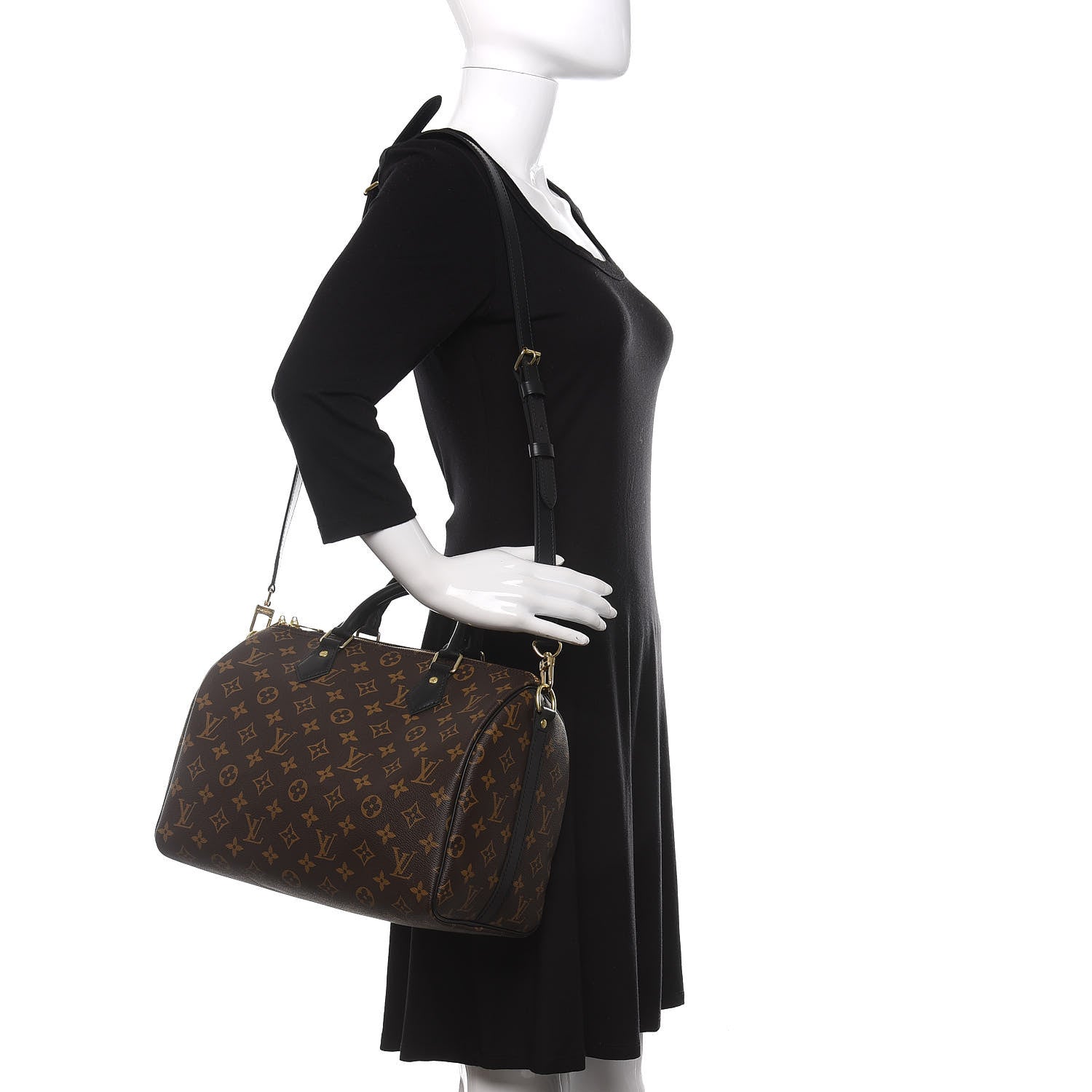 Louis Vuitton Monogram My World Tour Speedy Bandouliere 30 Black 2 of 10