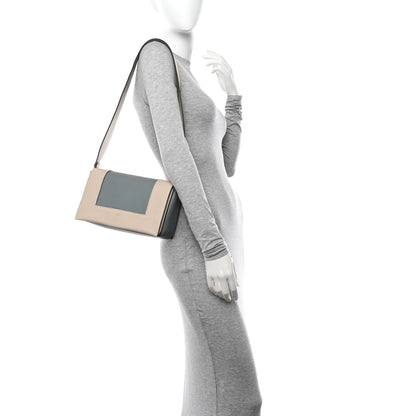 Celine Shiny Smooth Calfskin Medium Frame Shoulder Bag Grege Storm 2 of 12