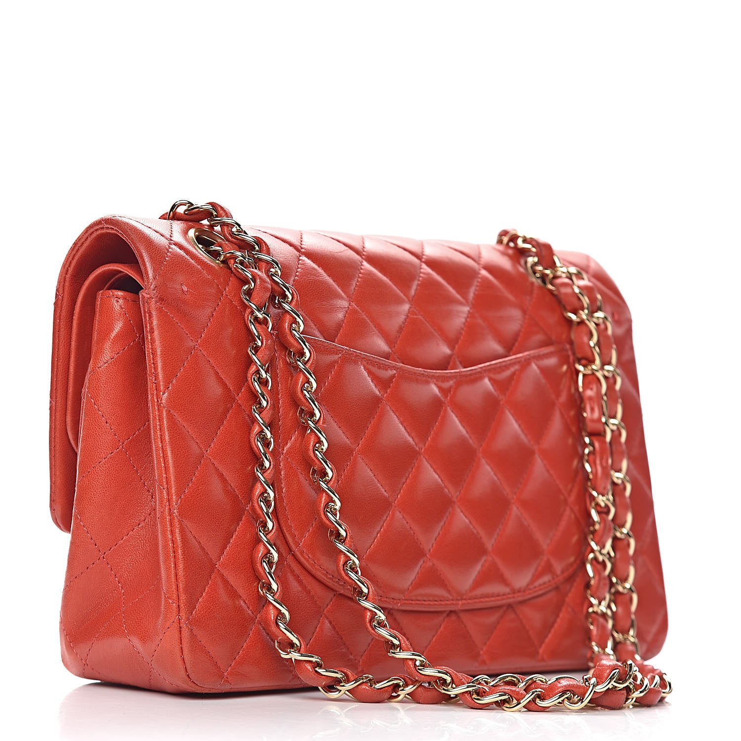 Chanel Lambskin Quilted Medium Double Flap Red 3 of 22
