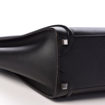 Celine Drummed Calfskin Micro Luggage Black 7 of 9