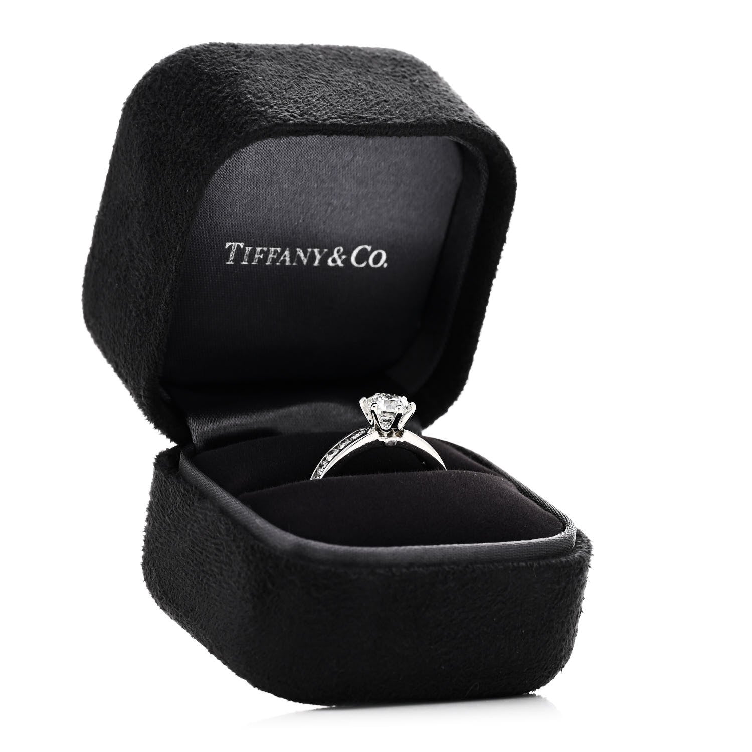 Tiffany Platinum Diamond 1.04ct Channel-Set Engagement Ring 54 7 7 of 7