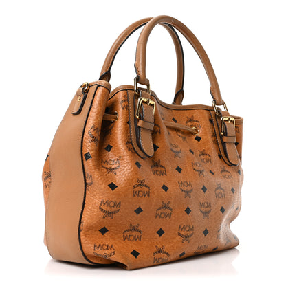 MCM Visetos Drawstring Shopper Cognac 3 of 10