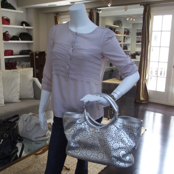 Perforated Leather Star Bag