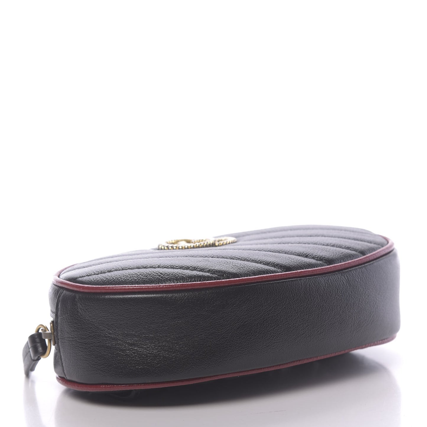 Azalea Calfskin Matelasse Diagonal Torchon GG Marmont Belt Bag 95 38 Black Romantic Cerise