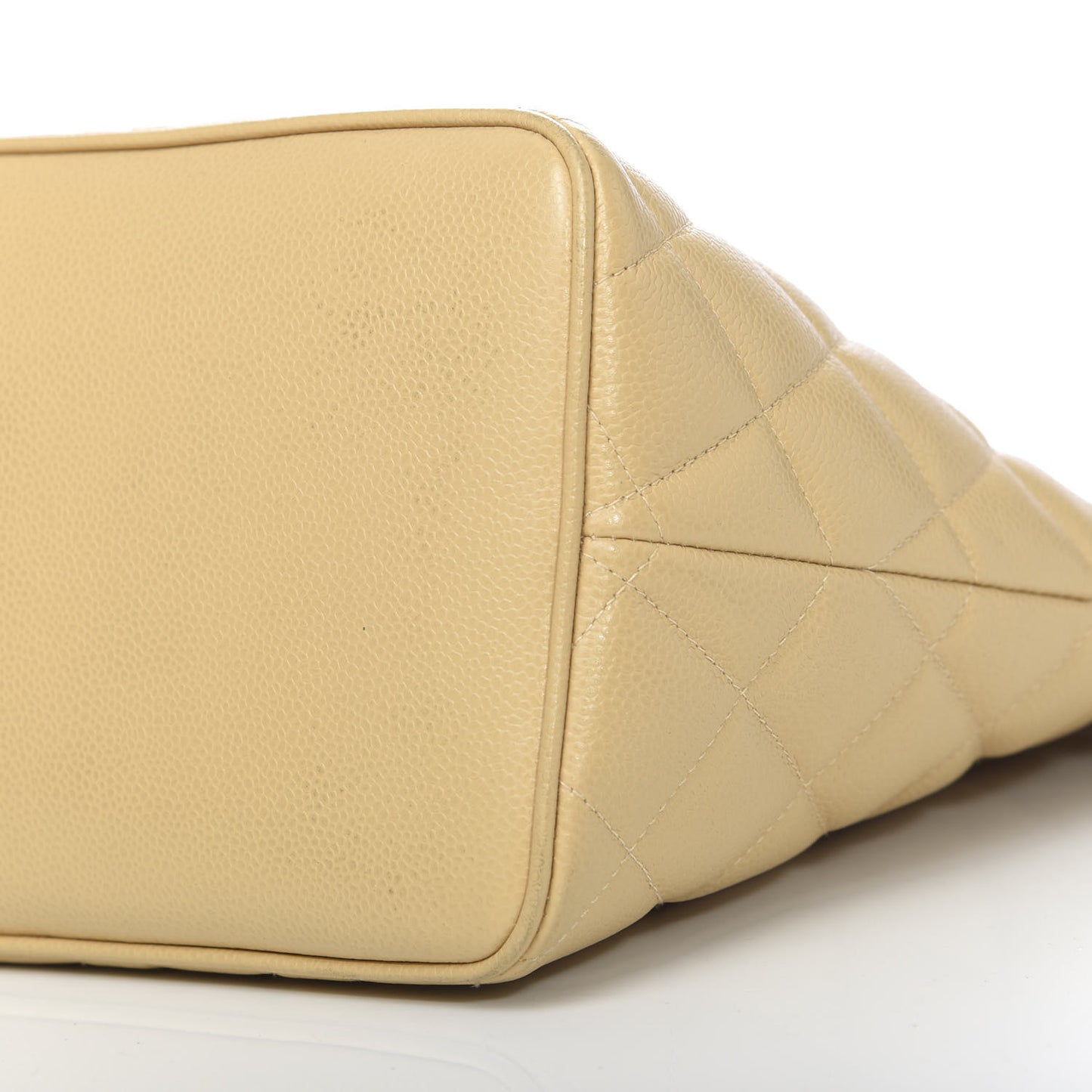 Caviar Quilted Medallion Tote Beige