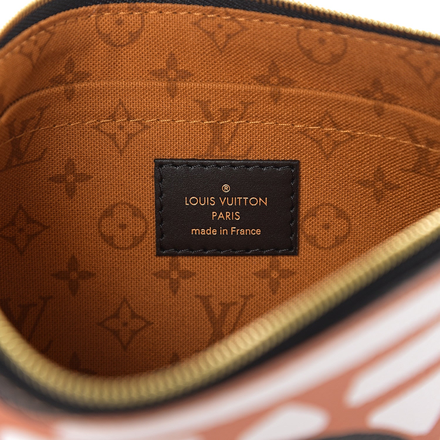 Louis Vuitton Monogram Giant Crafty Neverfull MM GM Pochette Creme Caramel 5 of 6