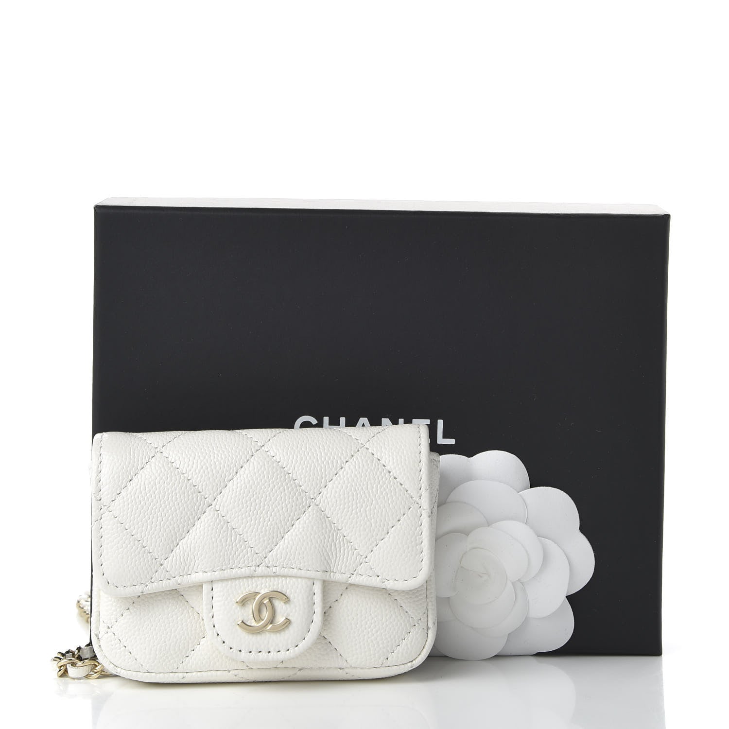 Chanel Caviar Quilted Belt Bag White 12 of 12
