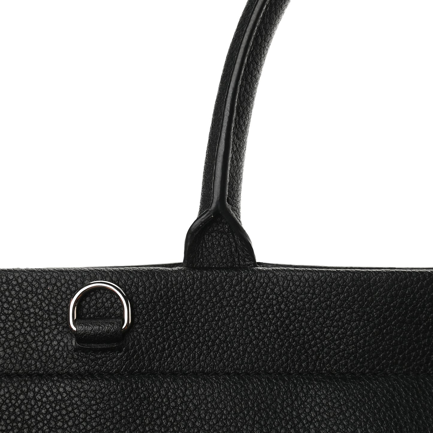 Grained Calfskin Medium Cabas Rive Gauche Black