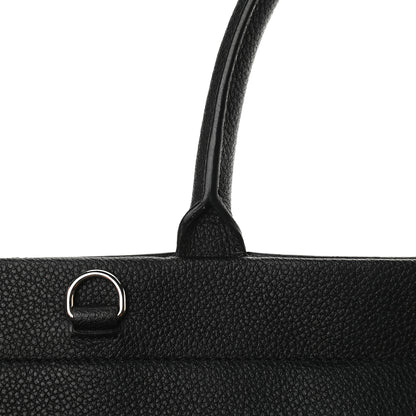 Saint Laurent Grained Calfskin Medium Cabas Rive Gauche Black 12 of 15