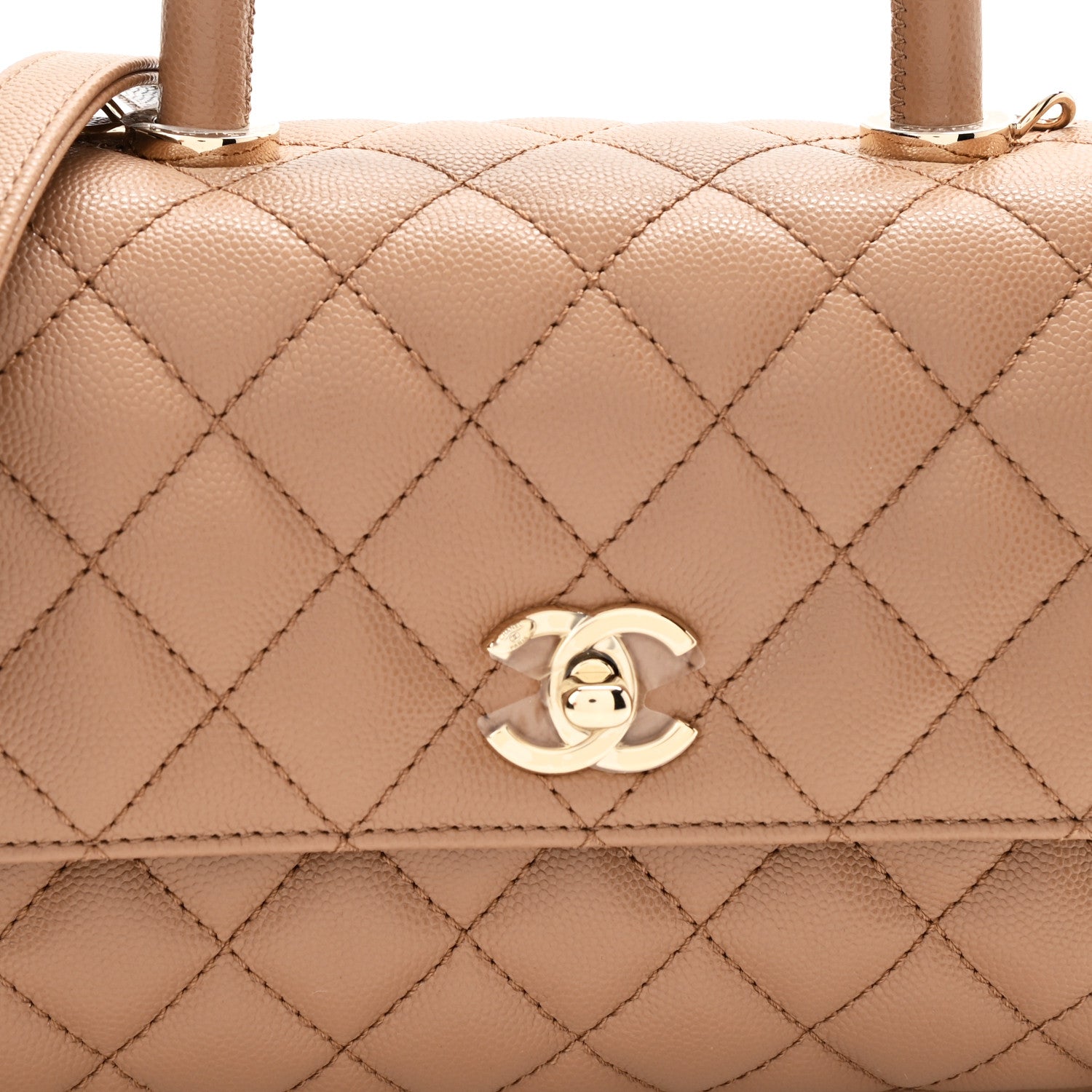 Chanel Caviar Quilted Mini Coco Handle Flap Brown 8 of 11