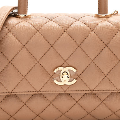 Chanel Caviar Quilted Mini Coco Handle Flap Brown 8 of 11