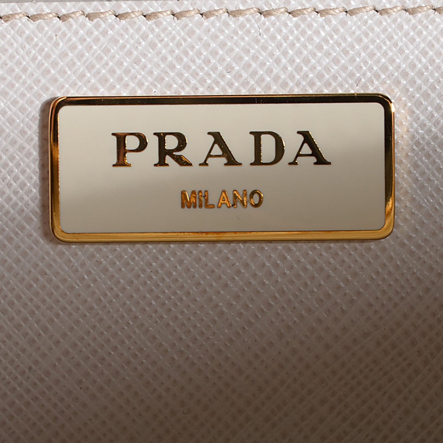Saffiano Lux Bowler Talco White