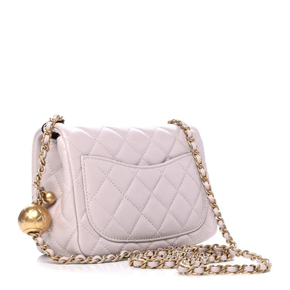 Chanel Lambskin Quilted Mini Pearl Crush Flap Light Purple 2 of 4