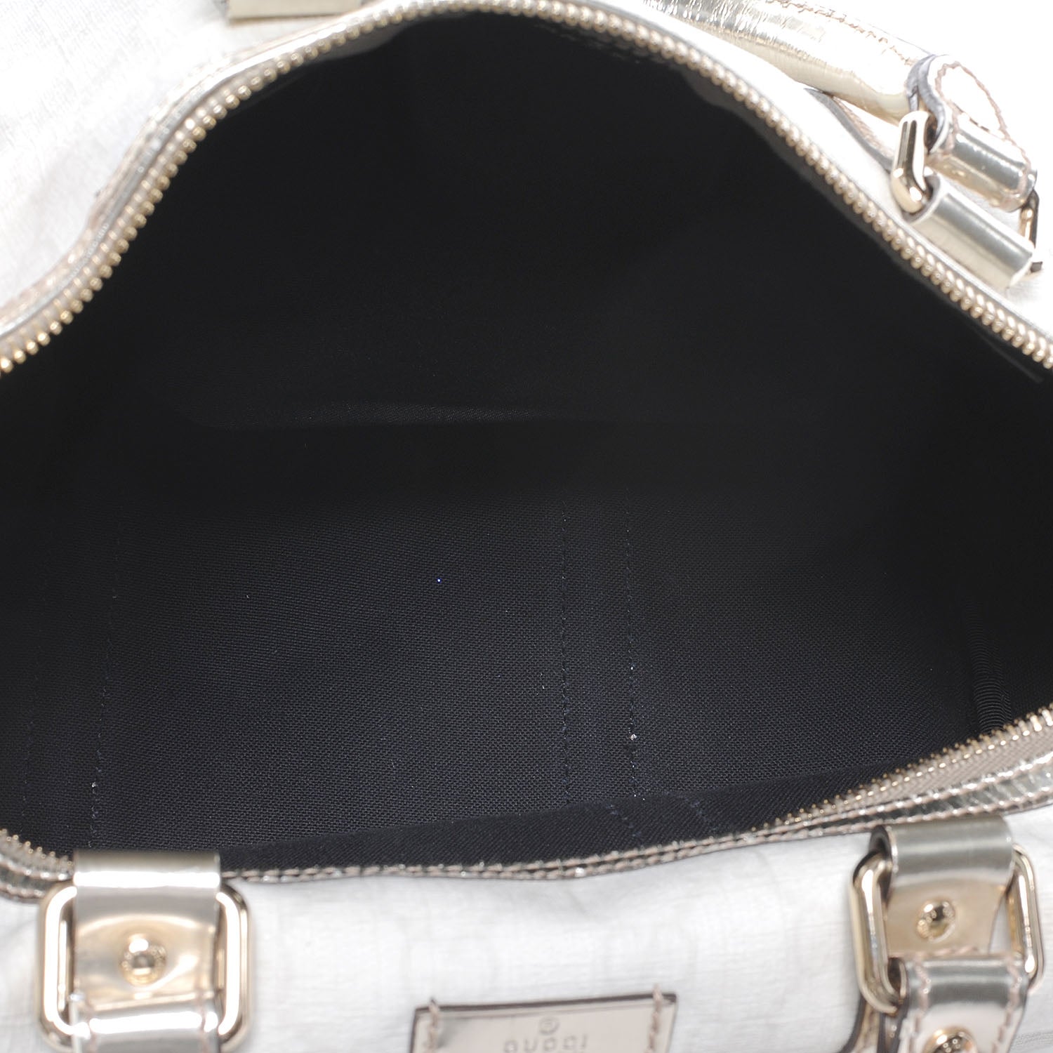Gucci Monogram Medium Joy Boston Metallic 5 of 7