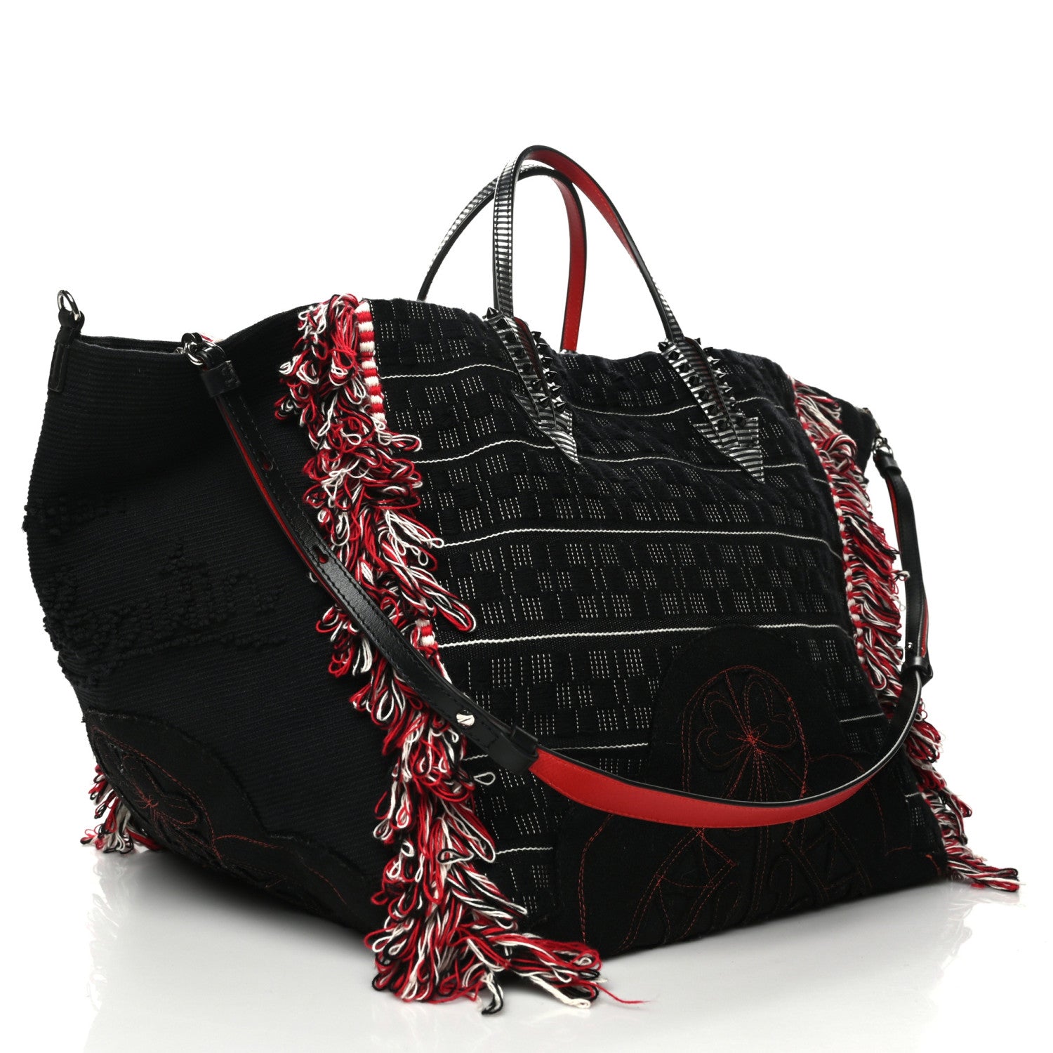 Christian Louboutin Cotton Embroidered Portugaba Black 3 of 11