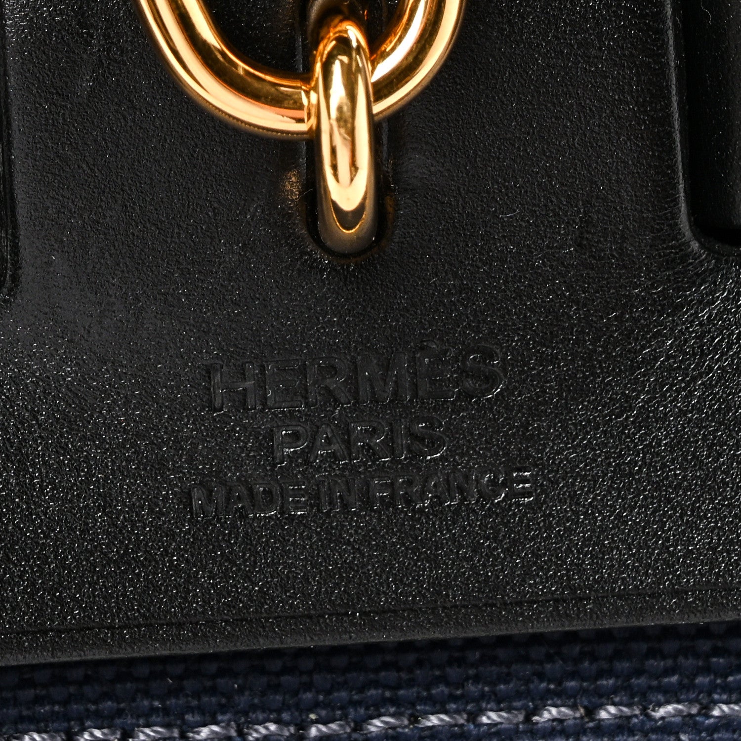 Hermes Military Toile Vache Hunter Herbag Zip Retourne 31 PM Bleu Marine Black 7 of 11