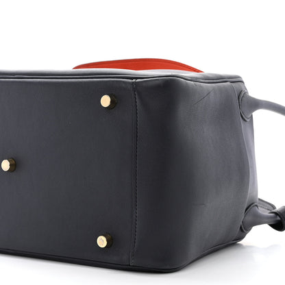 Hermes Swift Verso Lindy 30 Bleu Indigo Orange Poppy 10 of 10