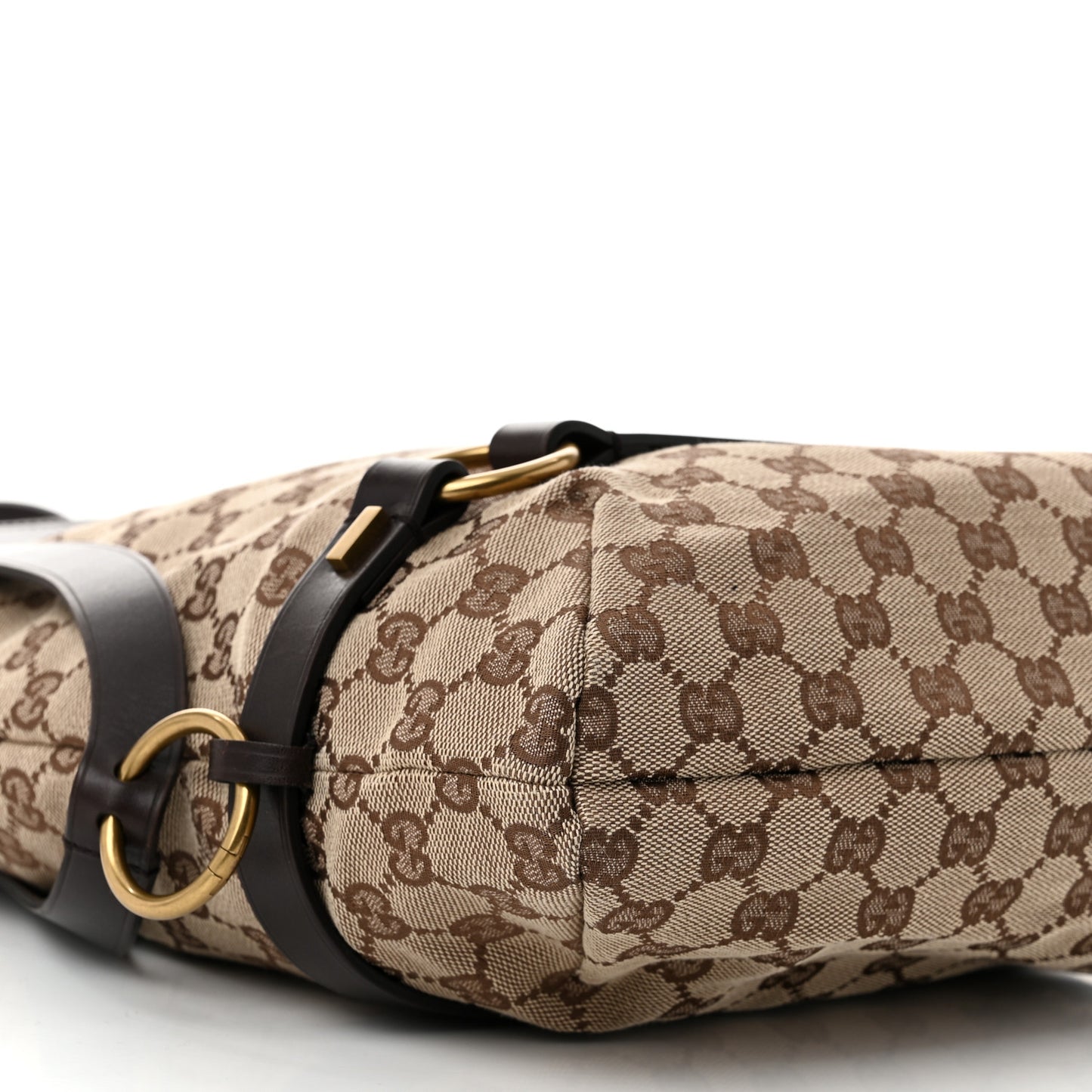 Monogram Calfskin Tote Dark Brown