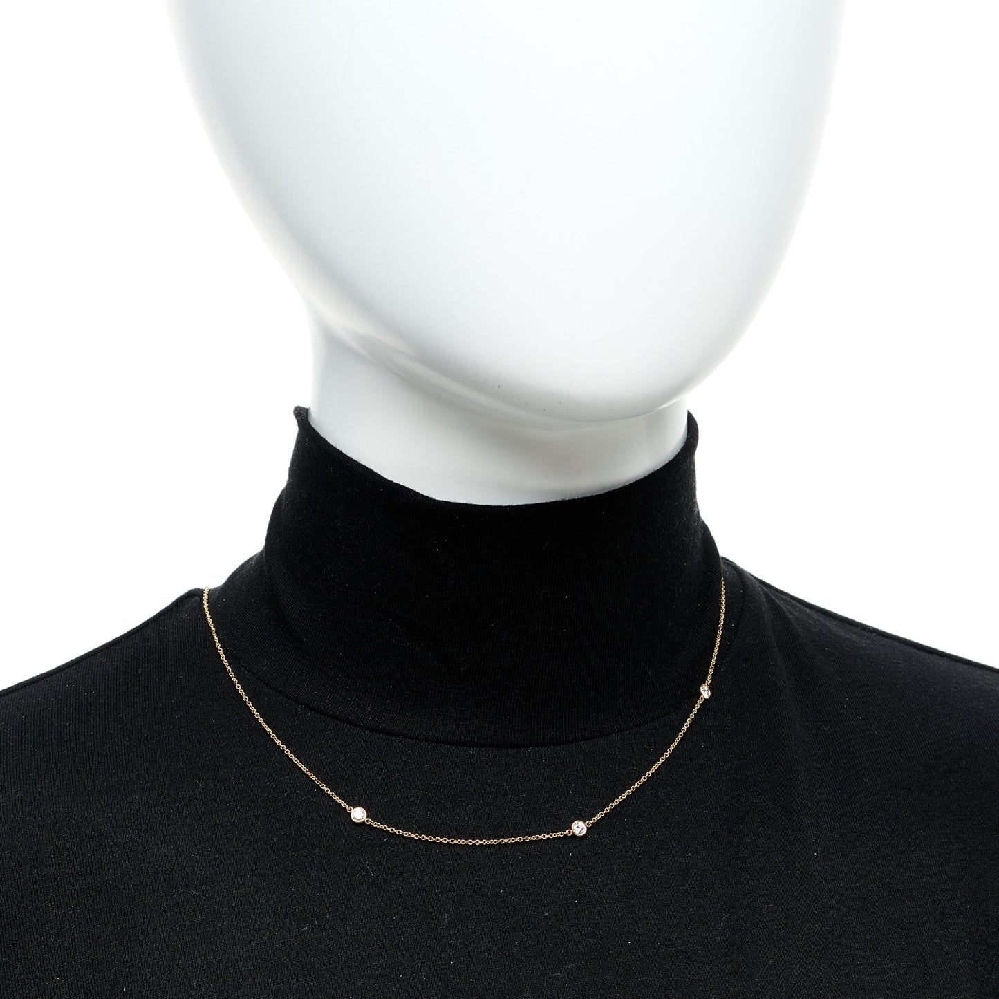 18K Yellow Gold Elsa Peretti Diamonds by the Yard 3 Station Necklace
