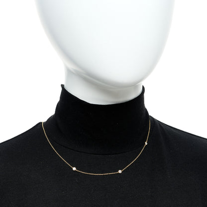 Tiffany 18K Yellow Gold Elsa Peretti Diamonds by the Yard 3 Station Necklace 2 of 6