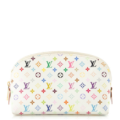 Louis Vuitton Monogram Multicolor Cosmetic Pouch White Litchi 1 of 6