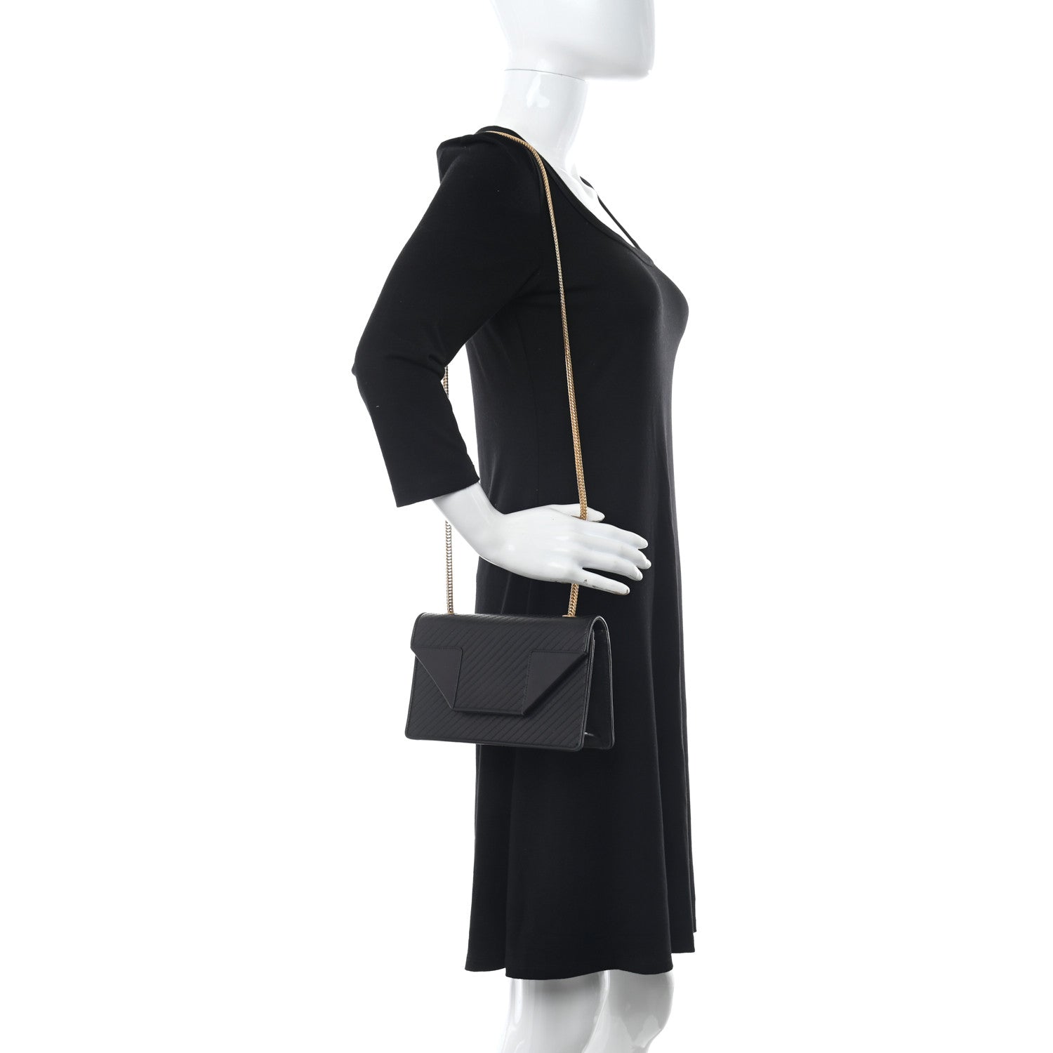 Saint Laurent Calfskin Matelasse Small Betty Black 2 of 9