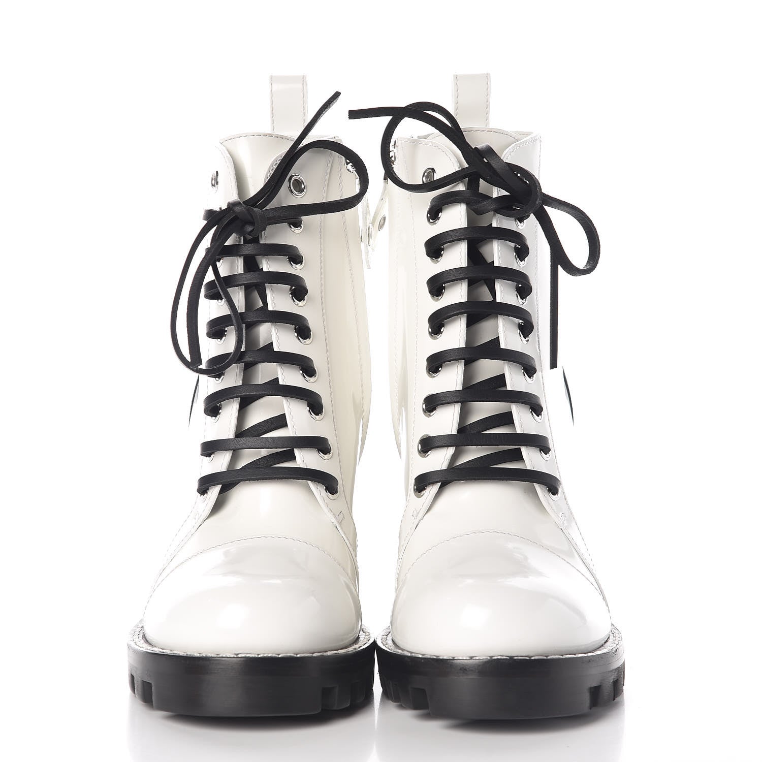 Louis Vuitton Patent Calfskin Star Trail Ankle Boots 36 White 2 of 10