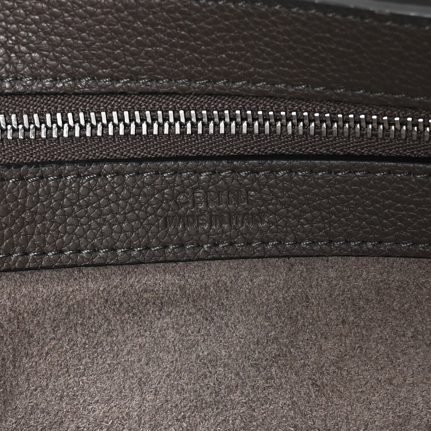 Soft Grained Calfskin Medium Belt Cabas Phantom  Grey