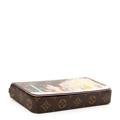 Louis Vuitton Monogram 2022 Christmas Animation Paris Pochette Felicie Chain Wallet Pink 5 of 11