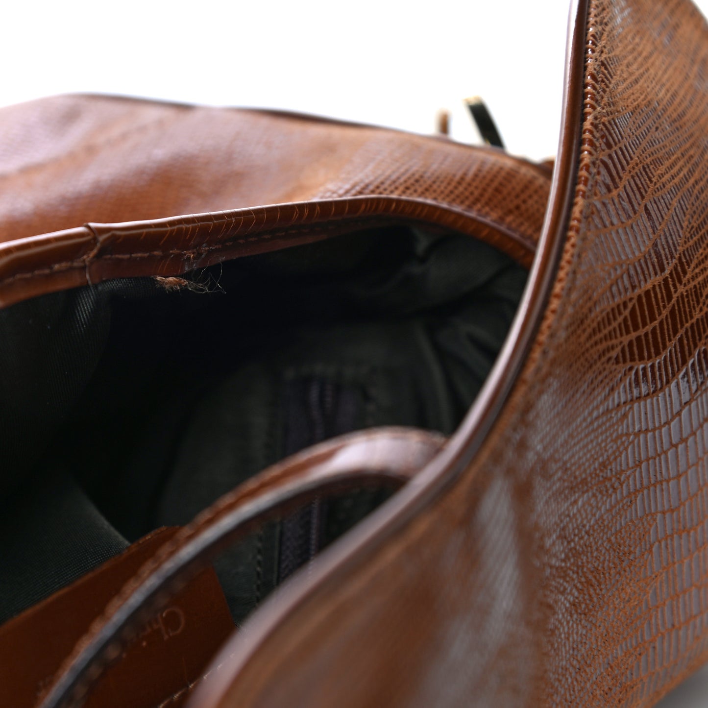 Lizard Double Saddle Bag Brown