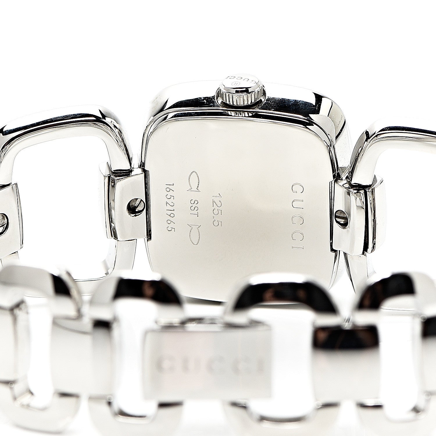 Gucci Stainless Steel Diamond 24mm G-Gucci Square Quartz Watch Black 4 of 6