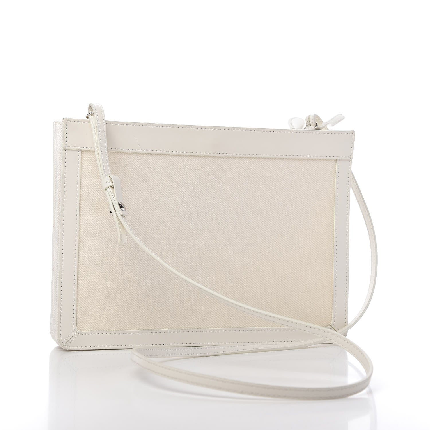 Balenciaga Cotton Canvas Pochette Crossbody Bag White 3 of 10