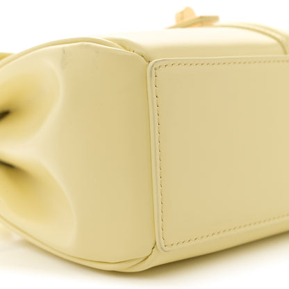 Celine Satinated Calfskin Mini 16 Top Handle Bag Soft Yellow 12 of 16