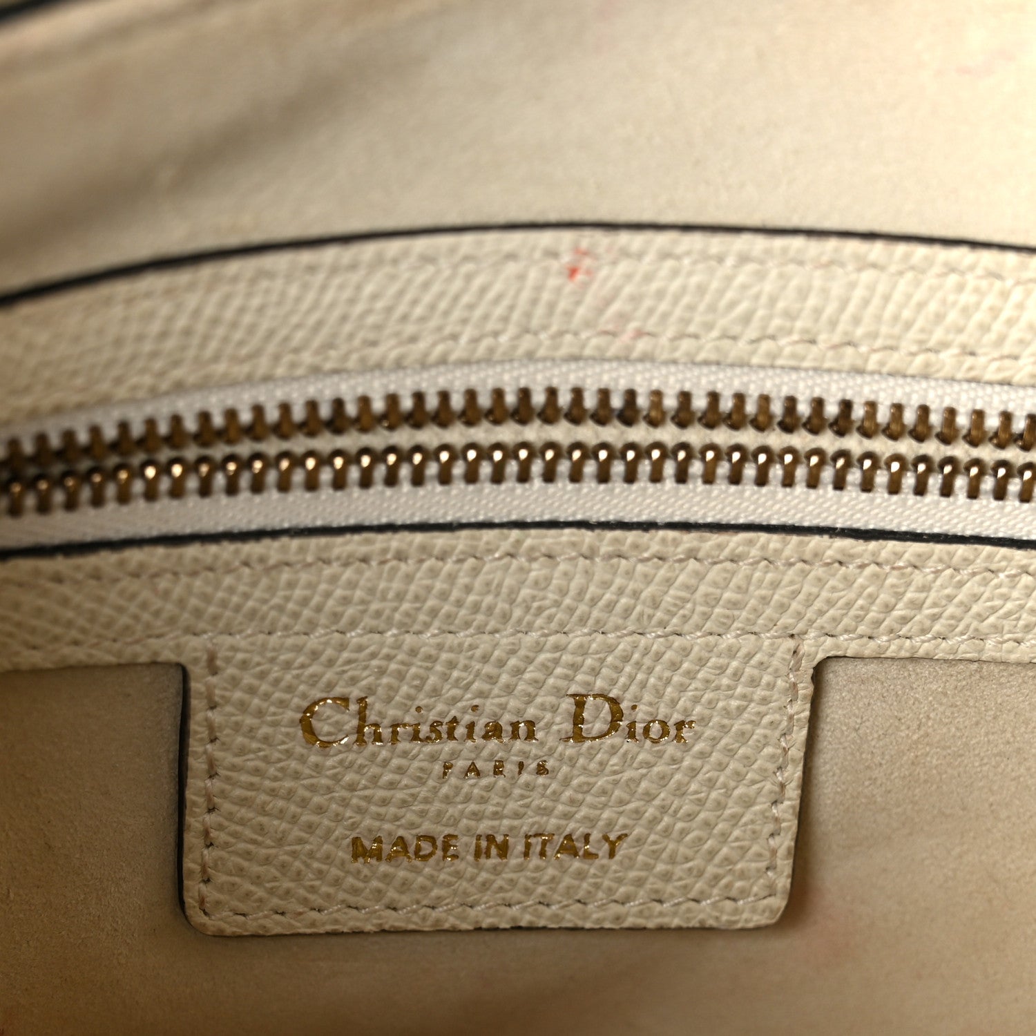 Christian Dior Grained Calfskin Saddle Bag White 6 of 11