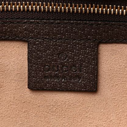 Gucci GG Supreme Monogram Textured Calfskin Web Medium Ophidia Shopping Tote Beige Ebony New Acero 6 of 9