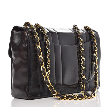Chanel Lambskin Vertical Quilt Jumbo Flap Black 3 of 10