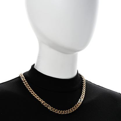 Gucci Metal Interlocking G Curb Chain Necklace Gold 2 of 8