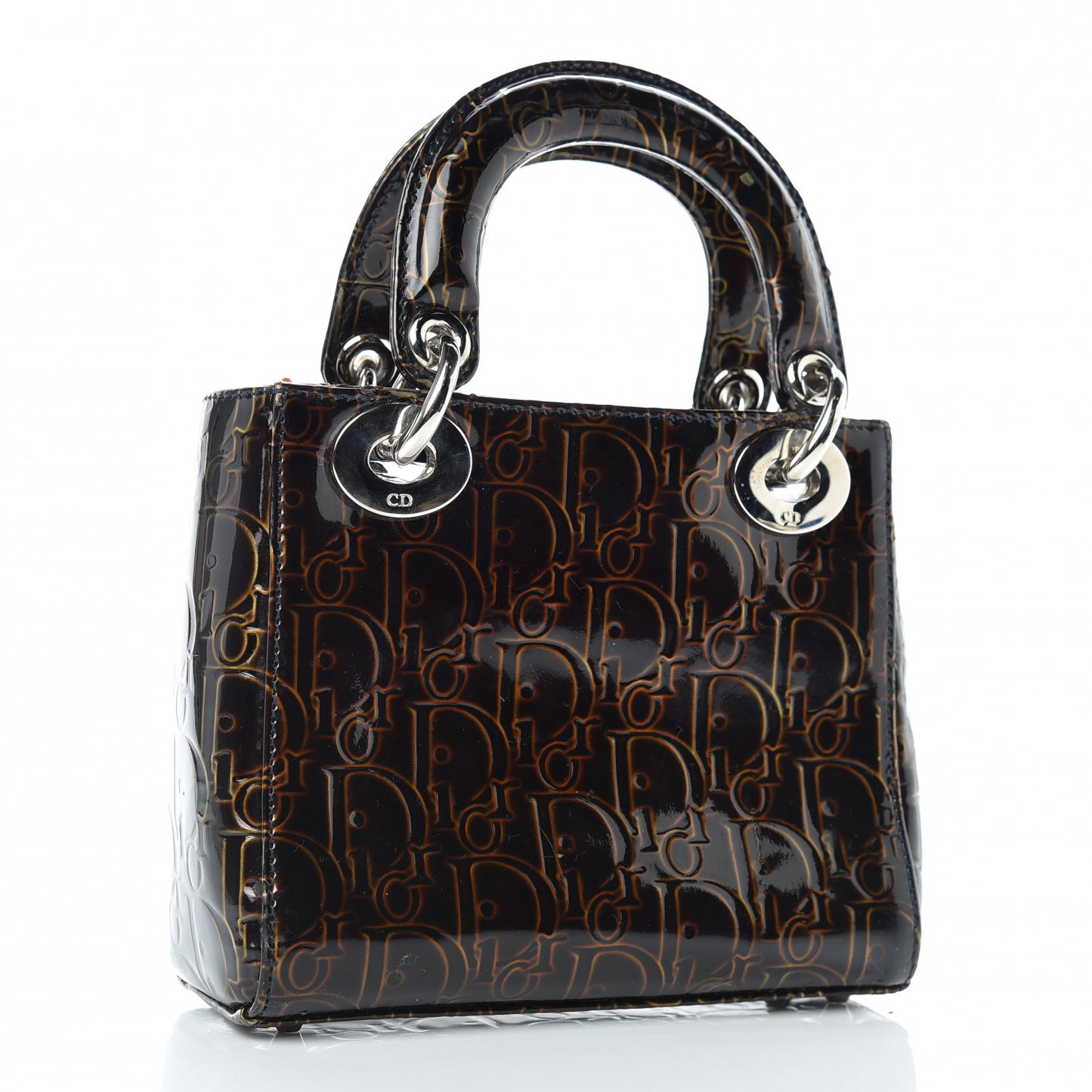 Patent Ultimate Mini Lady Dior Brown