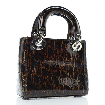 Christian Dior Patent Ultimate Mini Lady Dior Brown 3 of 12