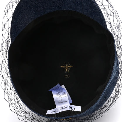Christian Dior Denim Arty Veil Cap 58 Blue 7 of 9