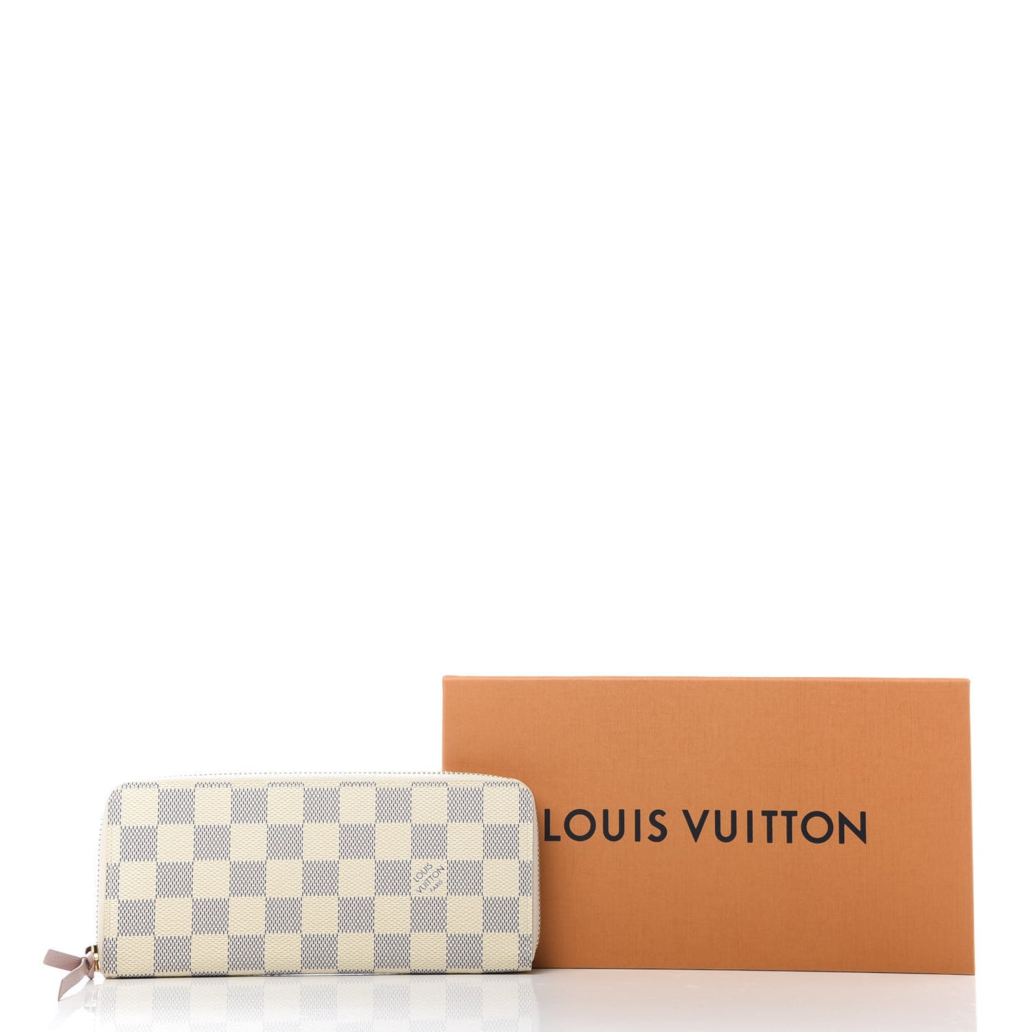 Damier Azur Clemence Wallet Rose Ballerine