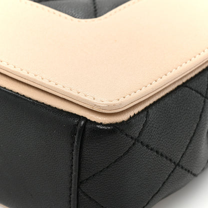 Chanel Sheepskin Quilted Small Vintage Mademoiselle Flap Beige Black 15 of 19