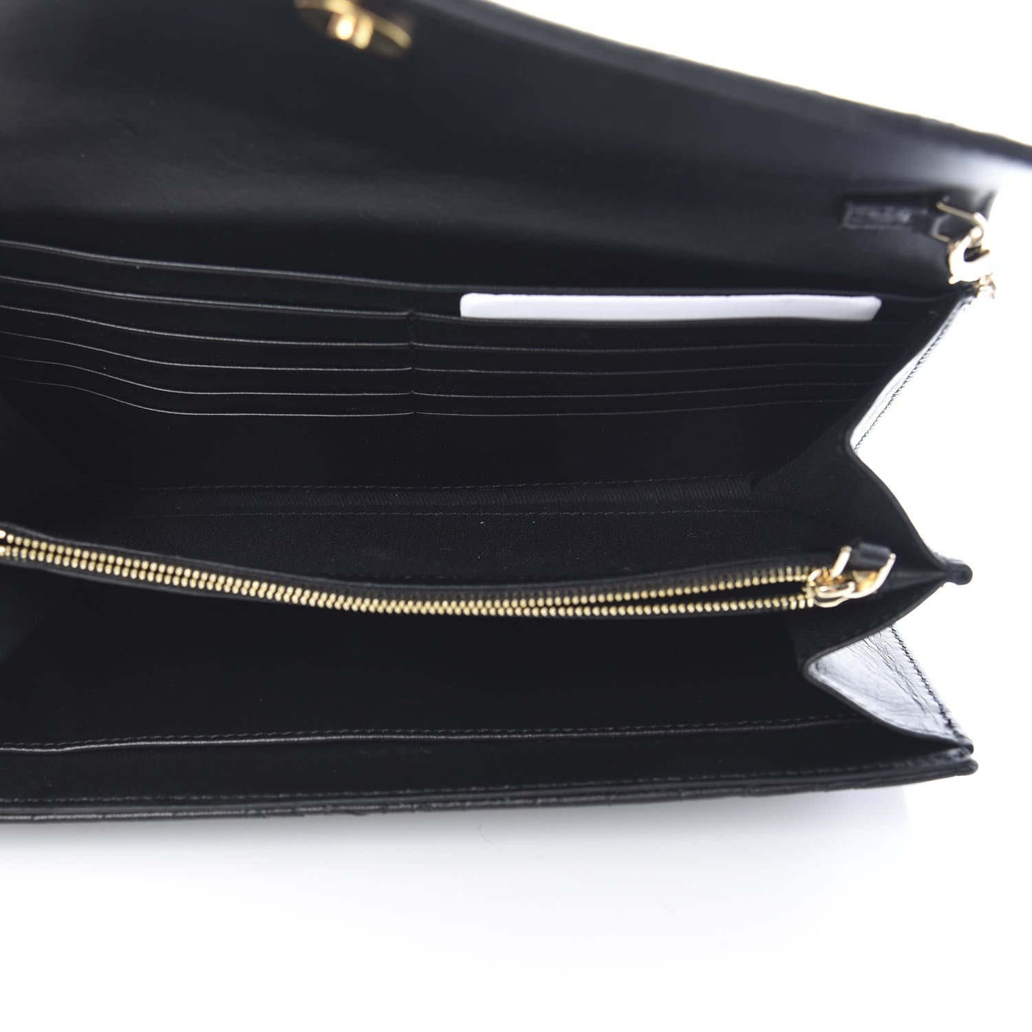 Versace Nappa Barocco Quilted Wallet Chain Crossbody Black 5 of 9