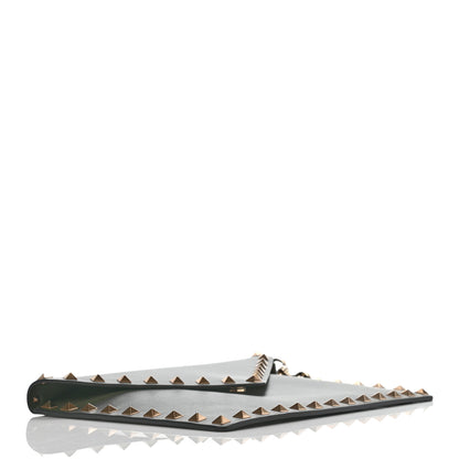 Valentino Garavani Vitello Rockstud Envelope Wristlet Clutch Olive Green 4 of 7