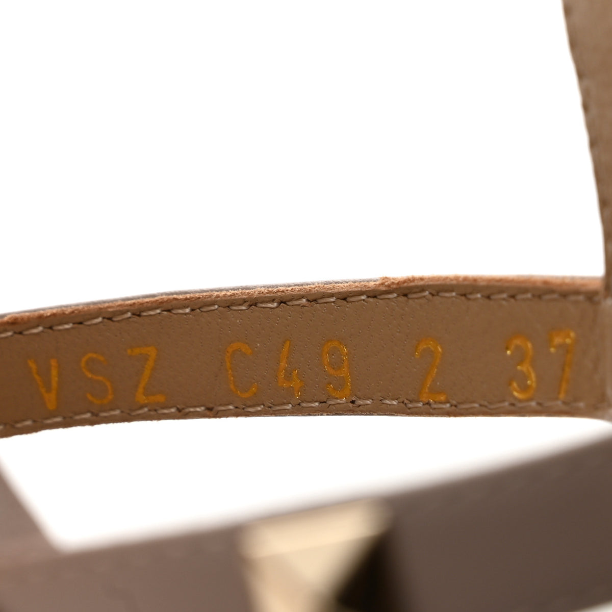 Valentino Garavani Calfskin Rockstud Caged Flat Slide Sandals 37 Poudre 9 of 10