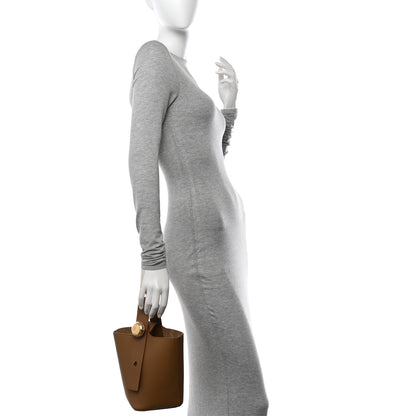 Loewe Smooth Calfskin Mini Pebble Bucket Bag Oak 2 of 9