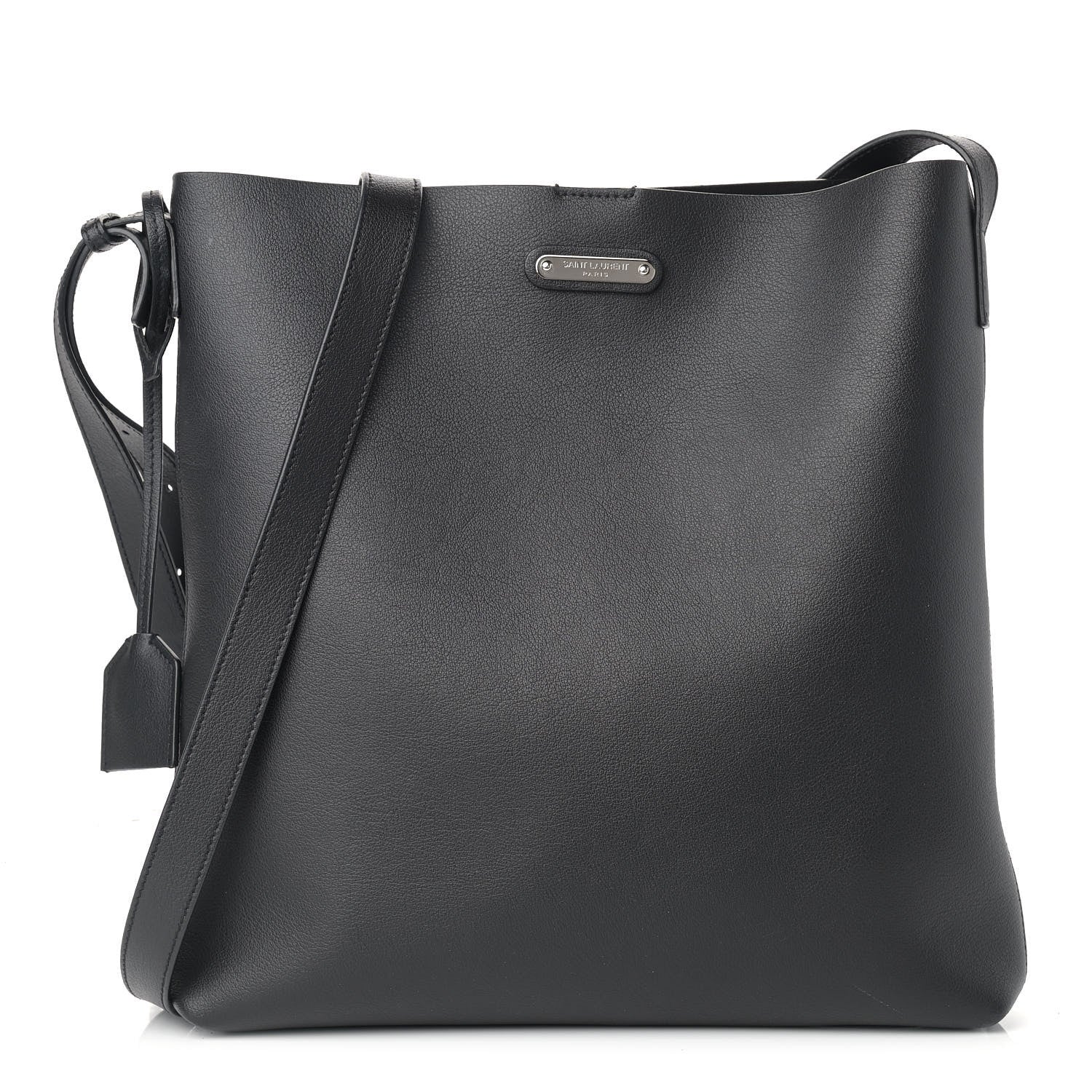 Saint Laurent Calfskin Flat Messenger Black 1 of 9