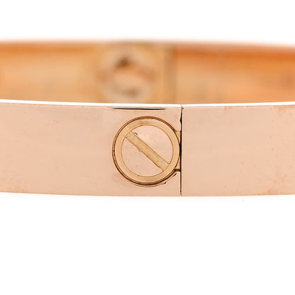 Cartier 18K Pink Gold 4 Diamond LOVE Bracelet 17 6 of 8
