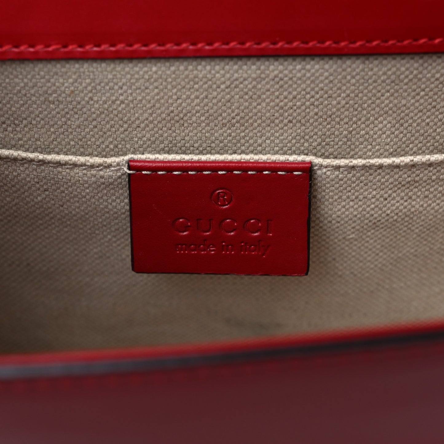 Knight Calfskin Small GG Marmont Chain Handle Bag Hibiscus Red