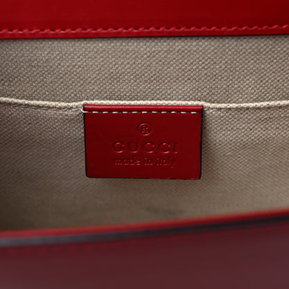 Gucci Knight Calfskin Small GG Marmont Chain Handle Bag Hibiscus Red 6 of 11